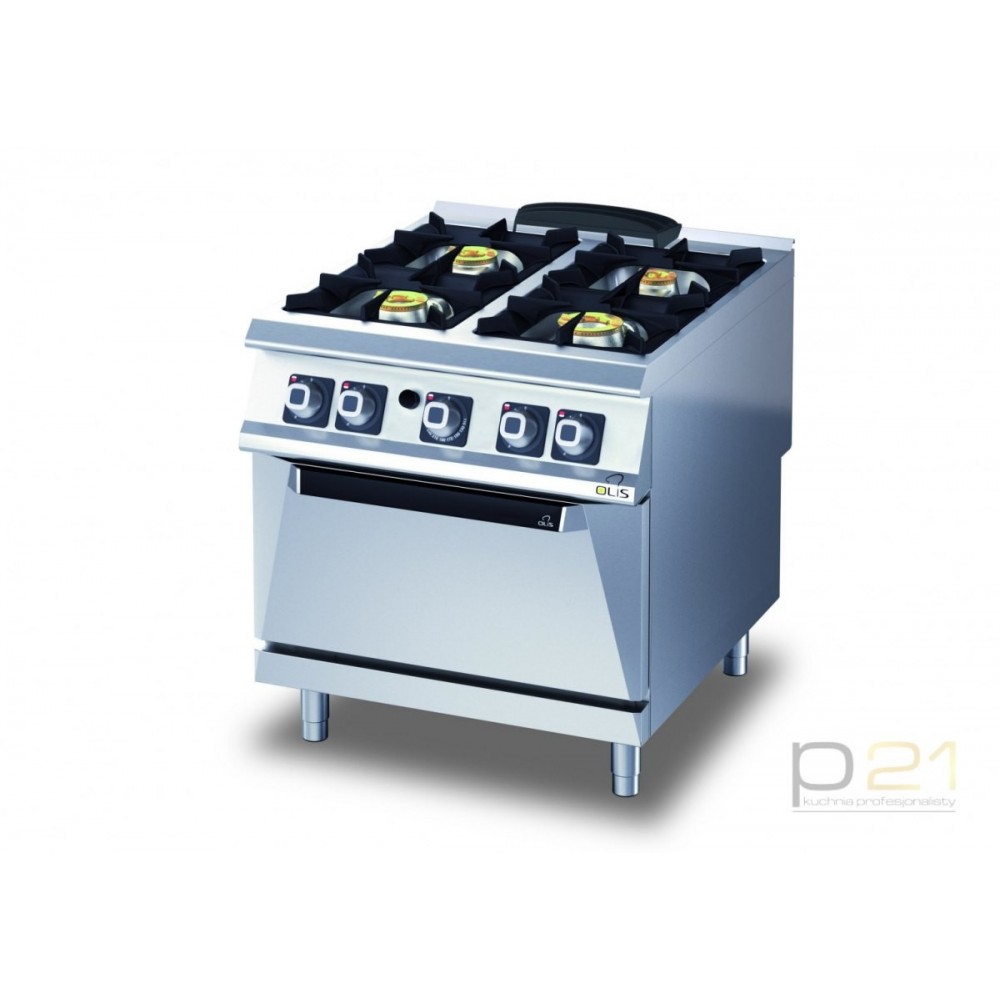 Kuchnia gazowa 4-palnikowa z piekarnikiem gazowym, 29,7 kW, Diamante 90, D94/10CGG, Olis