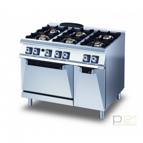Kuchnia gazowa 6-palnikowa z piecem gazowym 27,3+8 kW, Diamate 700, Olis