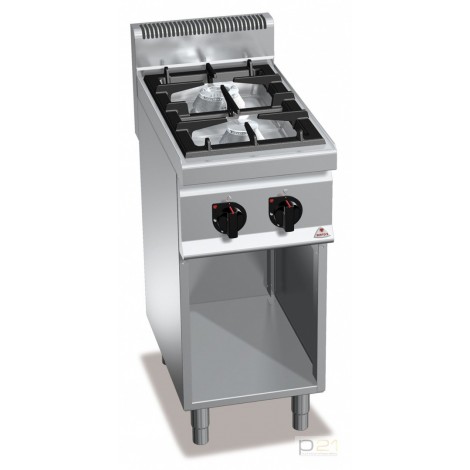 Kuchnia HIGH POWER, gazowa, 2-palnikowa na podstawie  10,5 kW,G7F2M, Berto's