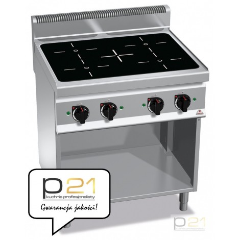 Kuchnia POWER INDUCTION 4-pola grzewcze na podstawie  14 kW/400V,E7P4M/IND, Berto's