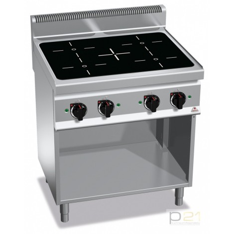 Kuchnia POWER INDUCTION 4-pola grzewcze na podstawie  14 kW/400V,E7P4M/IND, Berto's