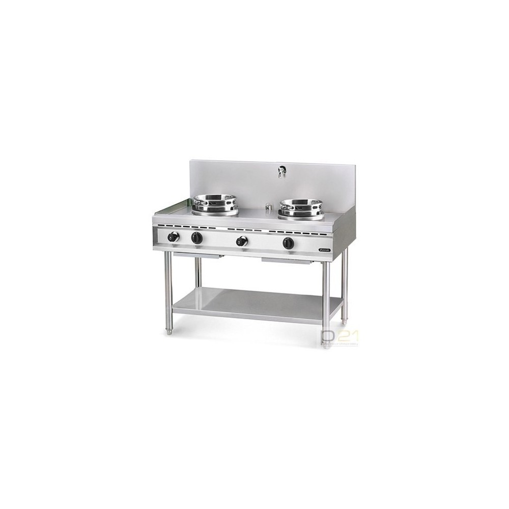 Kuchnia WOK 2-palnik-700 z przyłączem wody