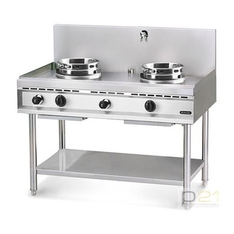 Kuchnia WOK 2-palnik-700 z przyłączem wody