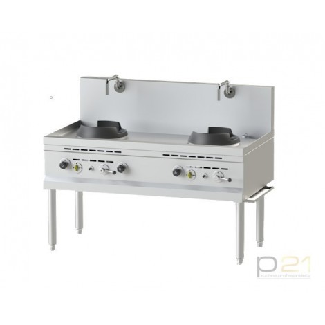 Kuchnia WOK, 2-palniki, 66kW, przyłącze wody, linia 750, Nayati