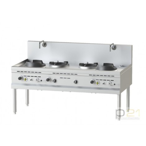 Kuchnia WOK, 4 palniki, 89 kW, przyłącze wody, Nayati