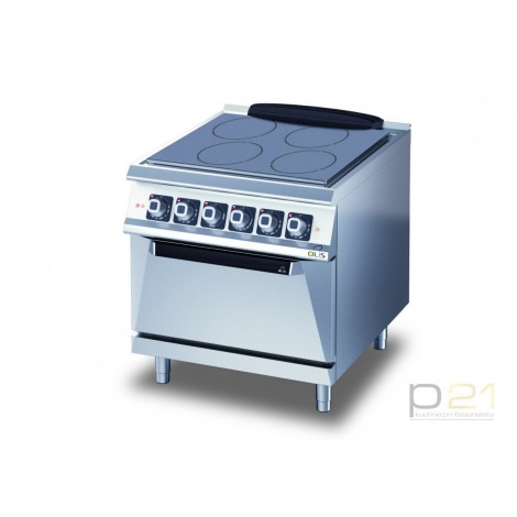 Kuchnia żeliwna elektryczna z piekarnikiem elektrycznym, 16 kW, Diamante 700, D74/10CTEE, Olis