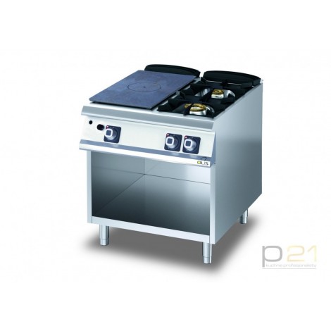 Kuchnia żeliwna, 2 palniki, gazowa, na podstawie, 6 kW+9,1 kW, Diamante 700, D74/10CTGDX, Olis