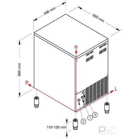 Łuskarka do lodu,111kg/24h,19kg zasob,470W,A,NTF