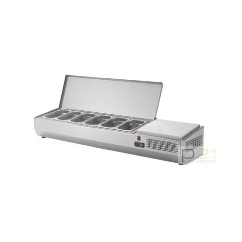 Nadstawka chłodnicza z nierdzewną pokrywą 7xGN1/4