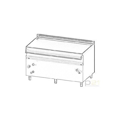Patelnia przechylna elektryczna, 150 l, manualne przechylanie, Oversize, OBME15, Olis