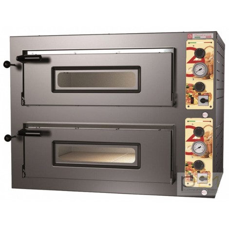 Piec do pizzy z funkcją pary, dwupoziomowy, 8x 33 cm, Panepizza, PizzaGroup