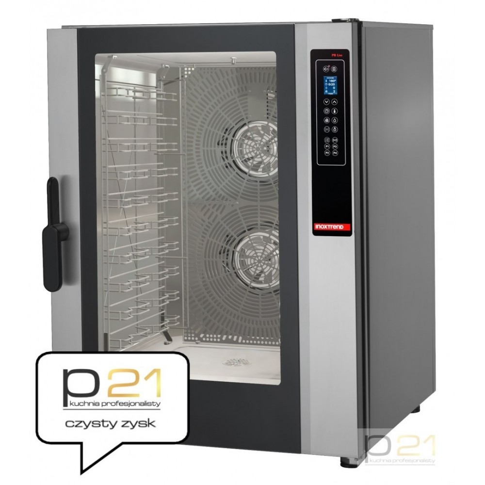 Piec konwekcyjno-parowy 12x GN1/1(600x400), automatyczne mycie, Inoxtrend Professional Bakery 8010145