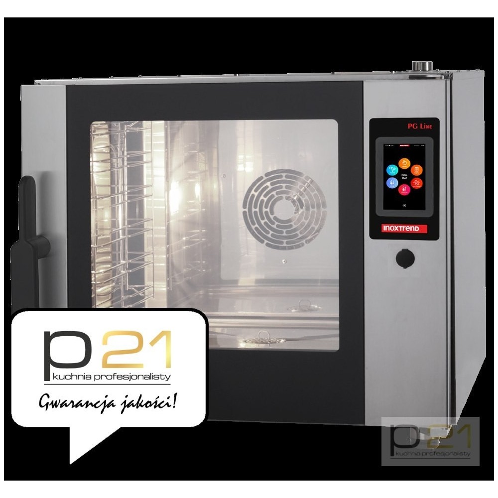 Piec konwekcyjno-parowy, 6x GN1/1, dotykowe sterowanie, Inoxtrend Professional Gastro