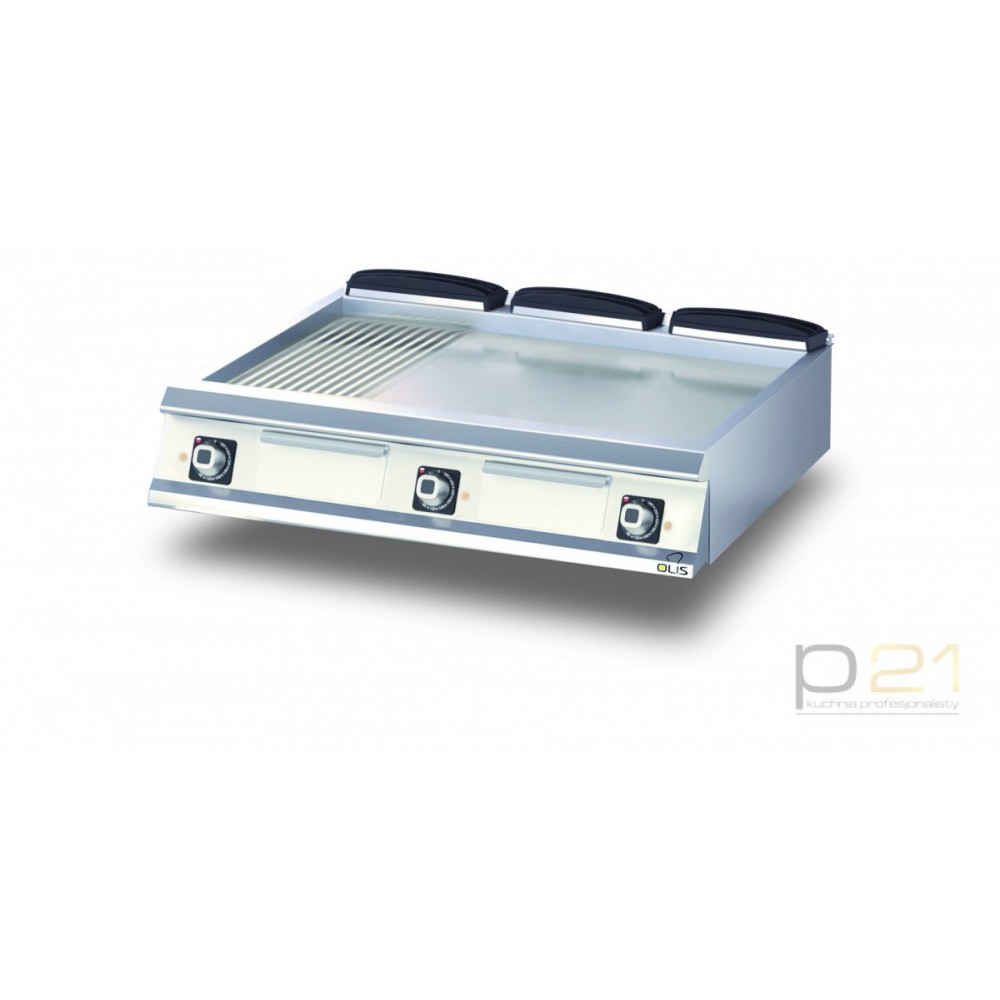 Płyta grillowa elektryczna, 1/3 ryflowana, 2/3 gładka, bez podstawy, 16,2 kW, Diamante 700, D76/10TFTE1/3R, Olis