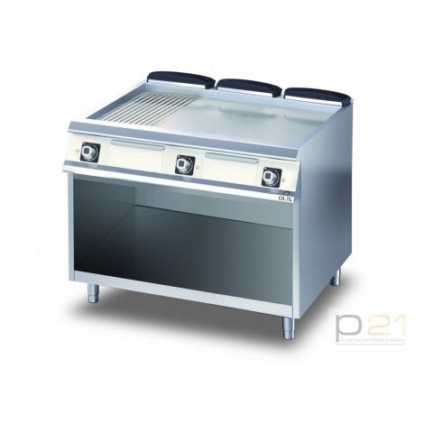 Płyta grillowa elektryczna, 1/3 ryflowana, 2/3 gładka, na podstawie, 16,2 kW, Diamante 700, D76/10FTE1/3R, Olis