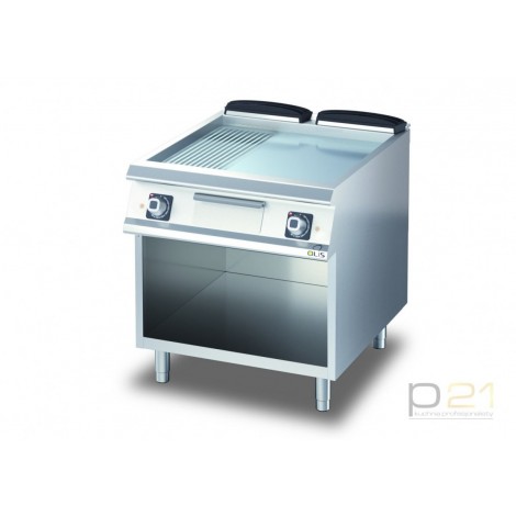 Płyta grillowa elektryczna, chromowana, 1/3 ryflowana, 2/3 gładka, 10,8 kW, Diamante 700, D74/10FTEC1/3R, Olid