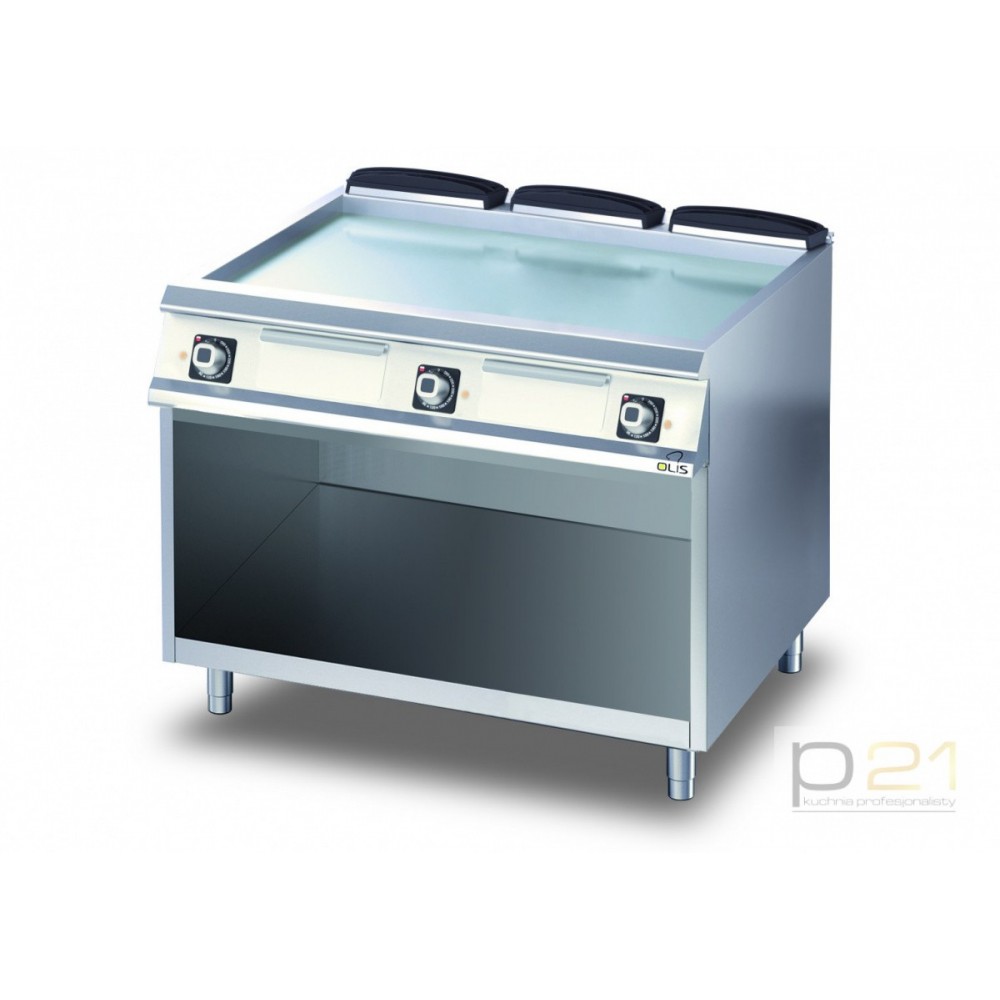 Płyta grillowa elektryczna, chromowana, gładka, na podstawie, 16,2 kW, Diamante 700, D76/10FTEC, Olis