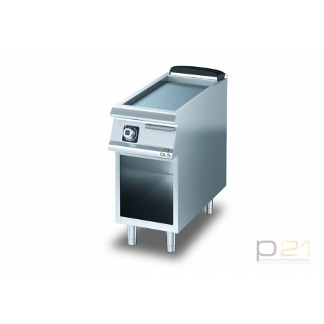 Płyta grillowa elektryczna, chromowana, ryflowana, na podstawie, 5,4 kW, Diamante 700, D72/10FTECR, Olis