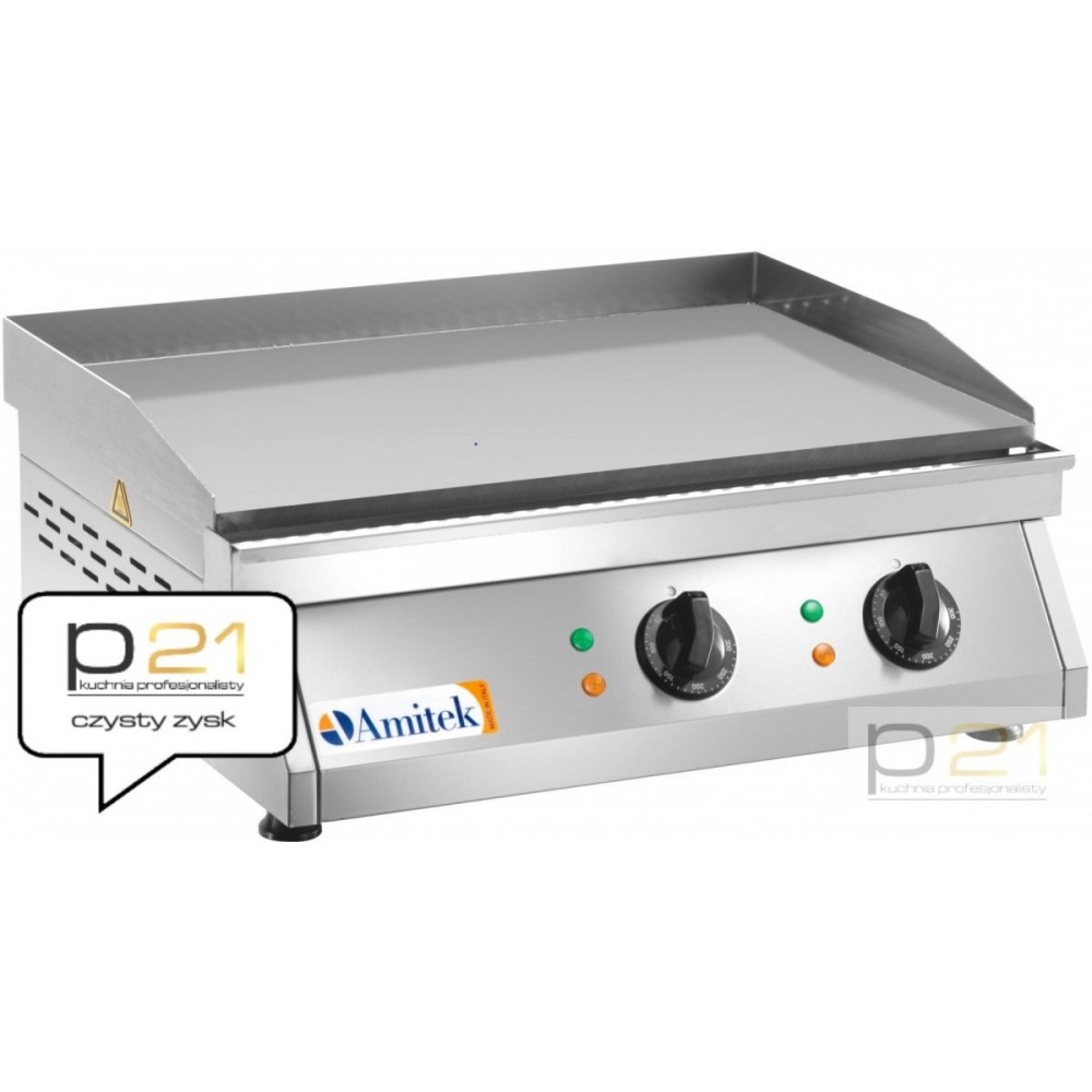 Płyta grillowa elektryczna, gładka, 6000 W, Amitek