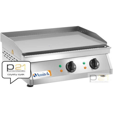 Płyta grillowa elektryczna, gładka, 6000 W, Amitek