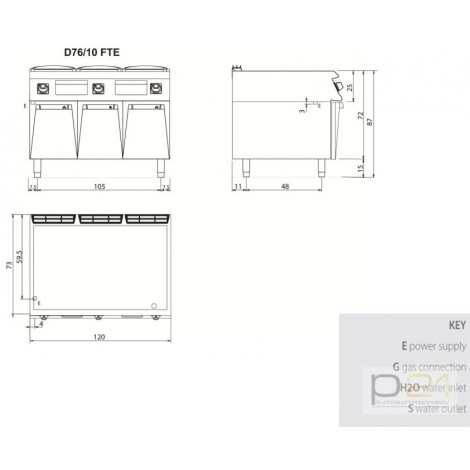 Płyta grillowa elektryczna, ze stali nierdzewnej, gładka, na podstawie, 16,2kW, Diamante 700, D76/10FTEA, Olis