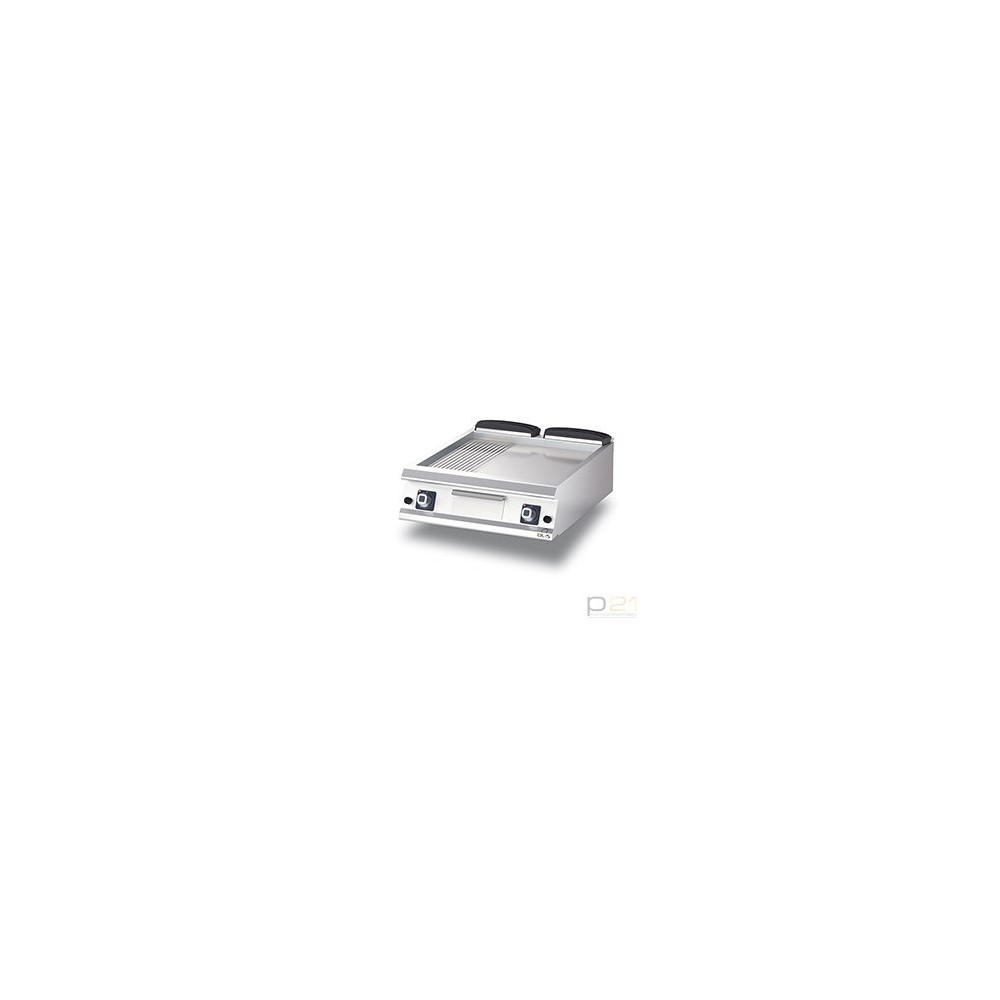 Płyta grillowa gazowa, ze stali nierdzewnej, 1/3 ryflowana, 2/3 gładka, bez podstawy, 12 kW, Diamante 700, D74/10TFTGA1/3R, Olis
