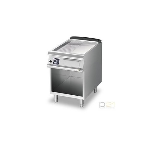 Płyta grillowa gazowa, ze stali nierdzewnej, 1/3 ryflowana, 2/3 gładka, na podstawie, 9 kW, Diamante 700, D73/10FTGA1/3R, Olis