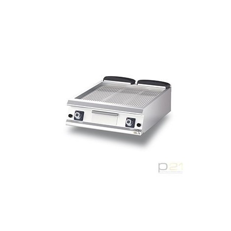 Płyta grillowa gazowa, ze stali nierdzewnej, ryflowana, bez podstawy, 12 kW, Diamante 700, D74/10TFTGAR, Olis