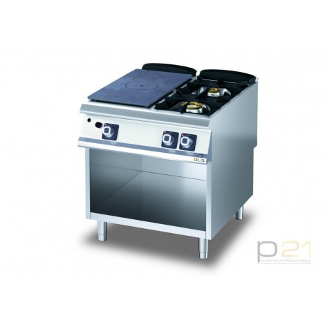Płyta żeliwna, gazowa, 2-palniki, na podstawie, 7+10,5 kW, Diamante 90, Olis