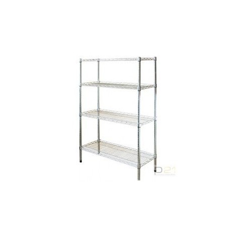 Regał magazynowy 4-półkowy (chromowany) 53x122x182