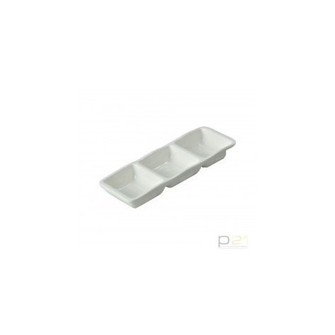 Salaterka kremowobiała potrójna (247*90*50)