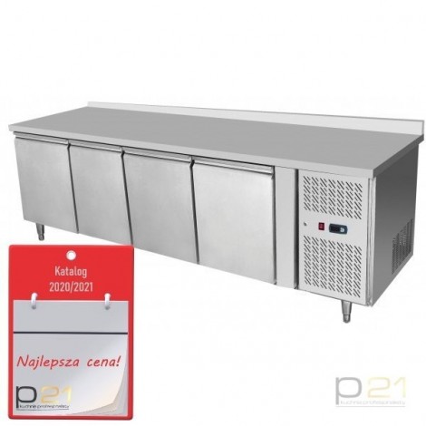 Stół chłodniczy 4-drzwiowy z rantem agregat z boku