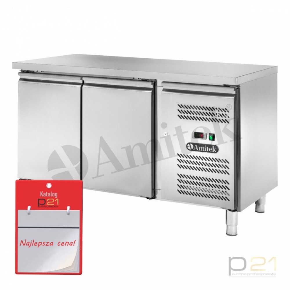 Stół chłodniczy 600 2-drzwiowy, agregat z boku, AKS2104TN, Amitek