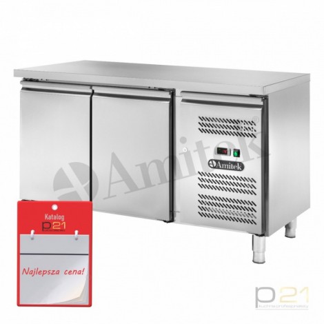 Stół chłodniczy 600 2-drzwiowy, agregat z boku, AKS2104TN, Amitek