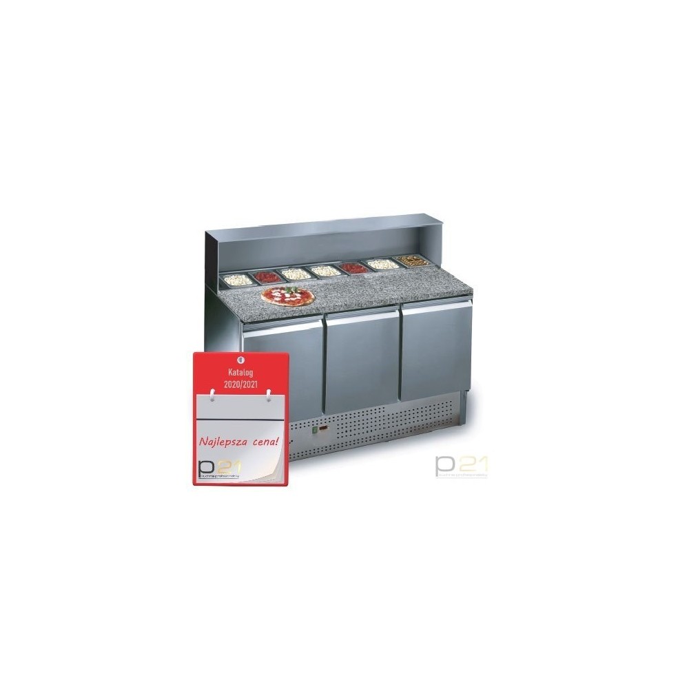 Stół chłodniczy do pizzy 3 drzwiowy agregat dół