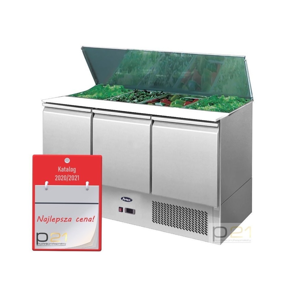 Stół chłodniczy sałatkowy 3 drzwiowy agregat dół