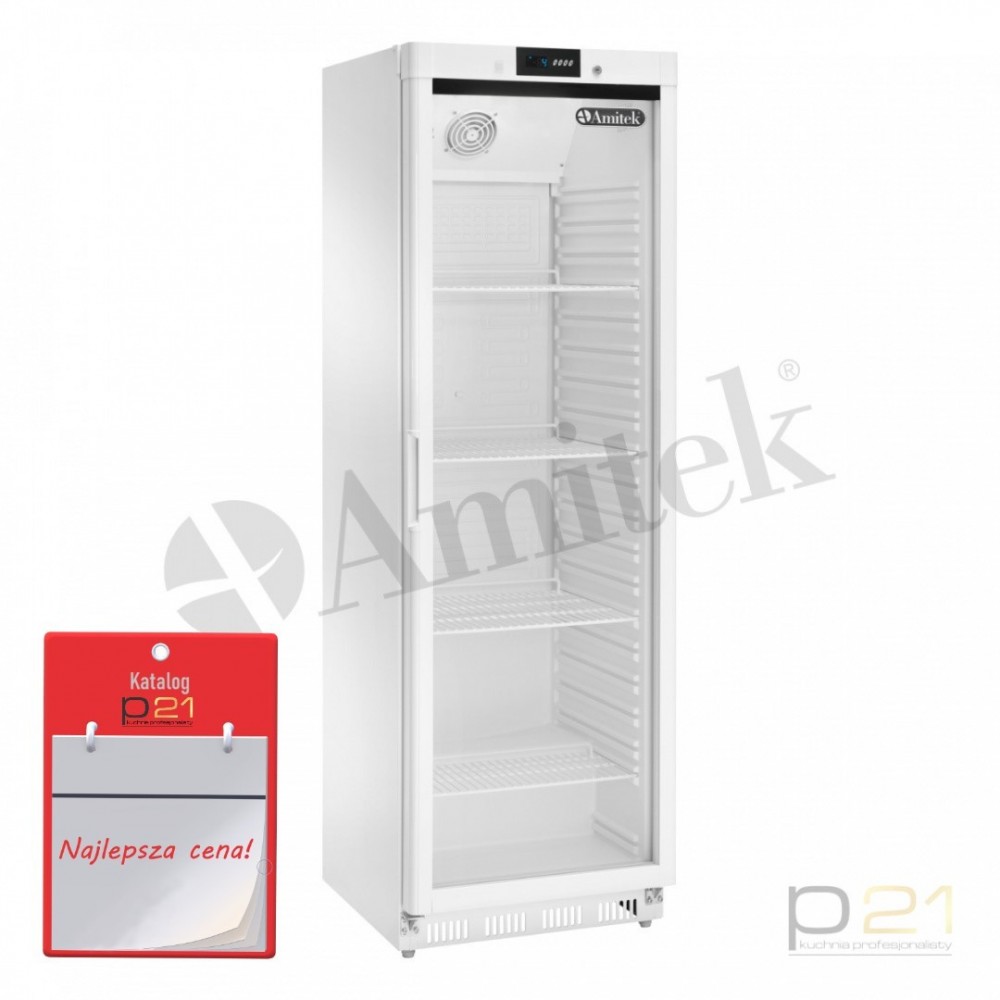 Szafa chłodnicza lakierowana przeszklona, poj. 360l, AKD400RG, Amitek