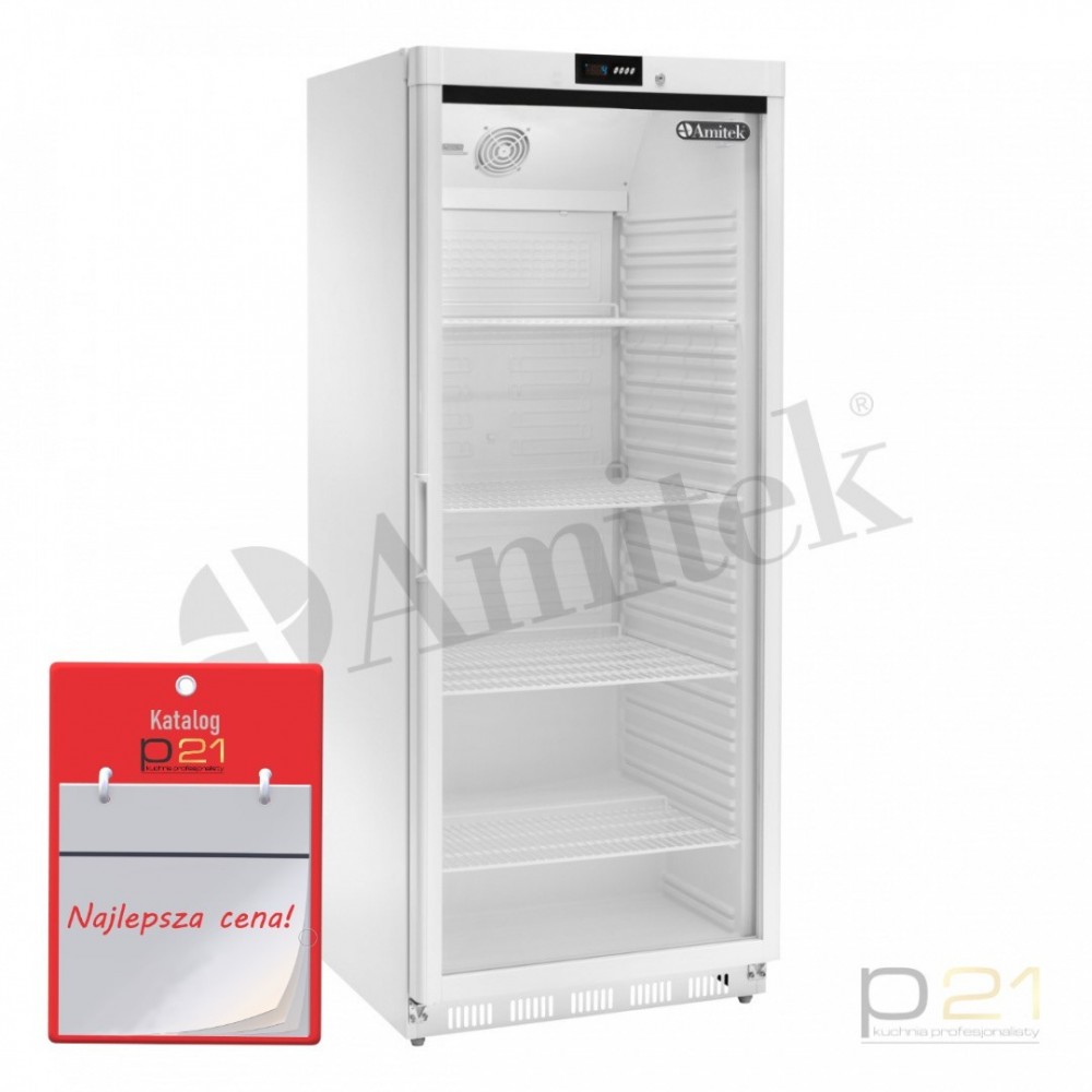 Szafa chłodnicza lakierowana przeszklona, poj. 580l, AKD600RG, Amitek