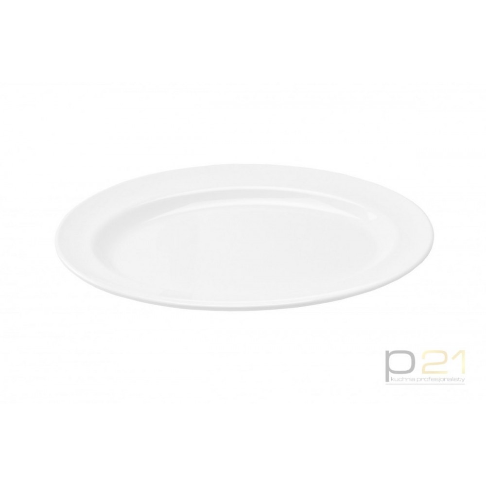 Talerz płaski owalny śnieżnobiały śr. 252