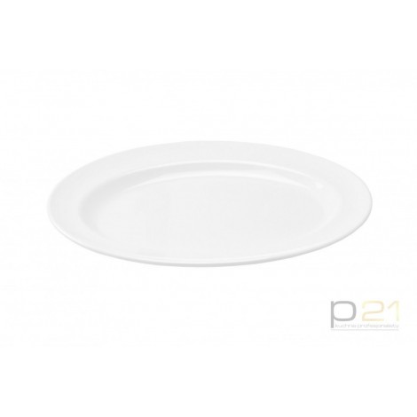Talerz płaski owalny śnieżnobiały śr. 252