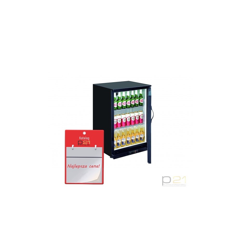 Witryna chłodnicza barowa, pełna, 1-drzwi uchylna, lakierowana, poj. 128 l