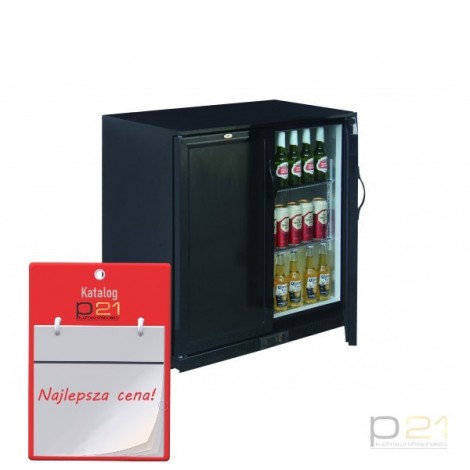 Witryna chłodnicza barowa, pełna, 2-drzwi uchylne, poj. 198 l