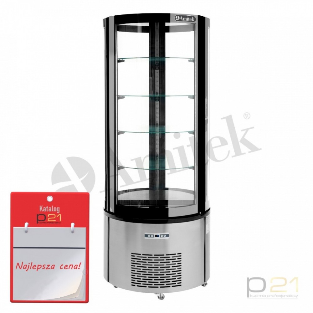 Witryna chłodnicza owalna, poj. 400l, AK400ETR, Amitek