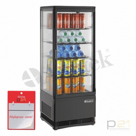 Witryna chłodnicza, poj. 98l, czarna, AK98EBN, Amitek
