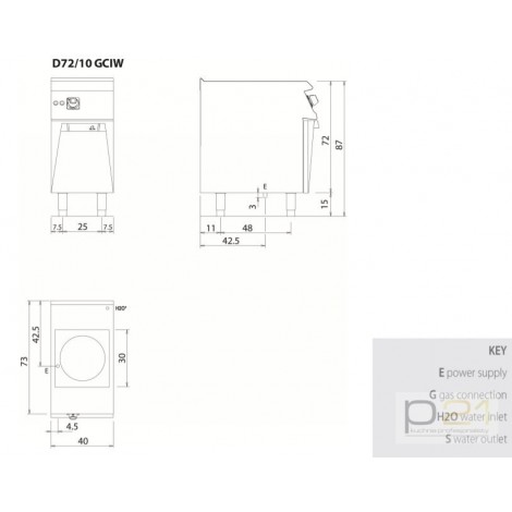 WOK indukcyjny na podstawie, 5 kW, Diamante 700, D72/10GCIW, Olis