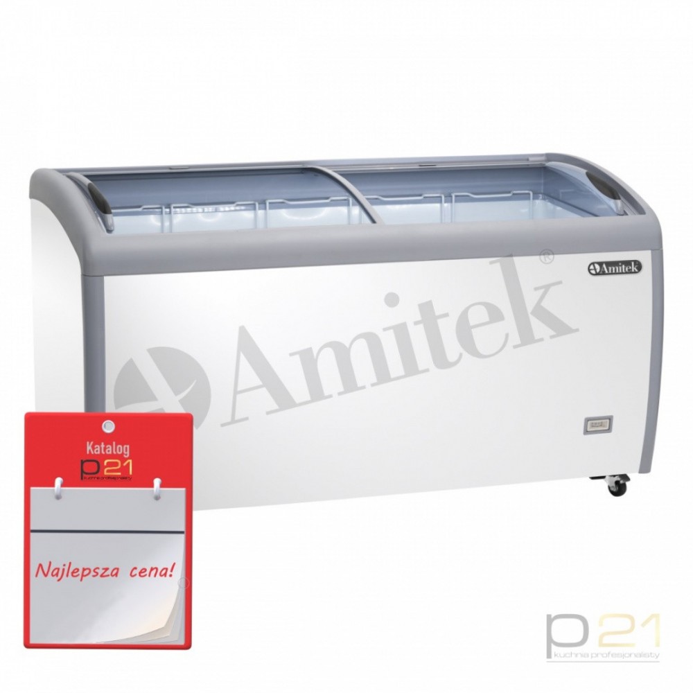 Zamrażarka skrzyniowa przeszklona, poj. 500 l, AX500CFG, Amitek