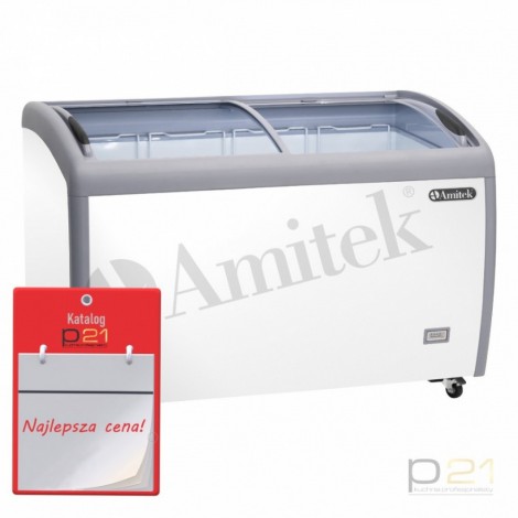 Zamrażarka szkrzyniowa przeszklona, poj. 400l, AX400CFG, Amitek
