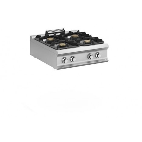 Kuchnia gazowa z nowymi palnikami FLEX BURNERS o mocy 7 kW i 11 kW, stołowa - kod FB98TXL