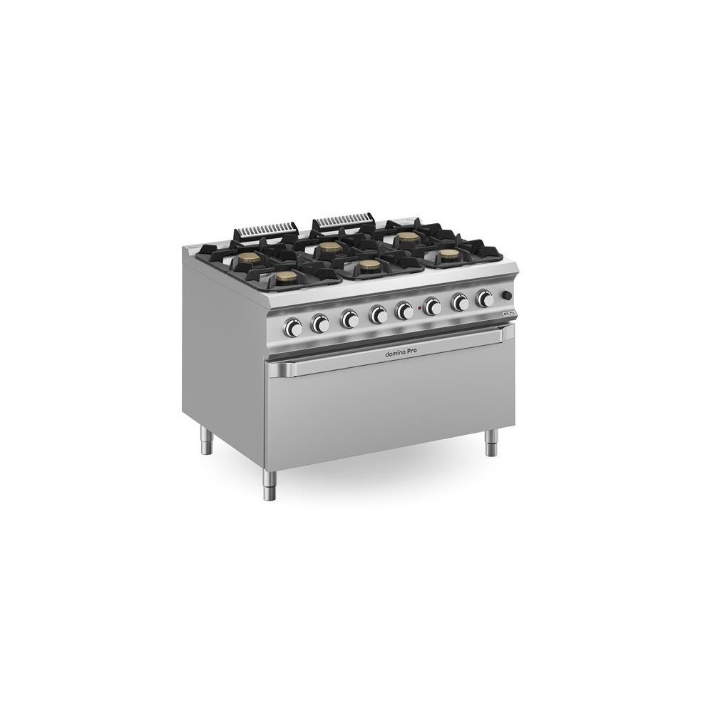 Kuchnia gazowa z nowymi palnikami FLEX BURNERS o mocy 7 kW i 11 kW, z piekarnikiem gazowym statycznym z grillem elektrycznym MAX