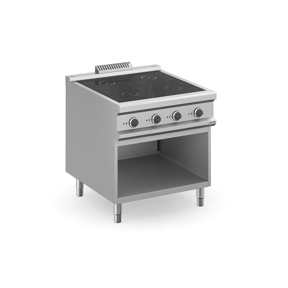 Kuchnia indukcyjna na podstawie z trzech stron zamkniętej